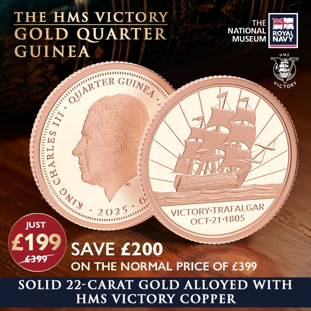 HMS Victory Gold Quarter Guinea Officially Approved by National Museum of the Royal Navy