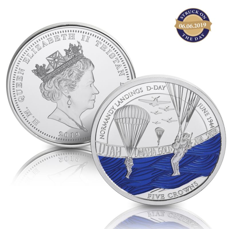 [426-CO319.01] The Normandy Drop Five Crown Coin