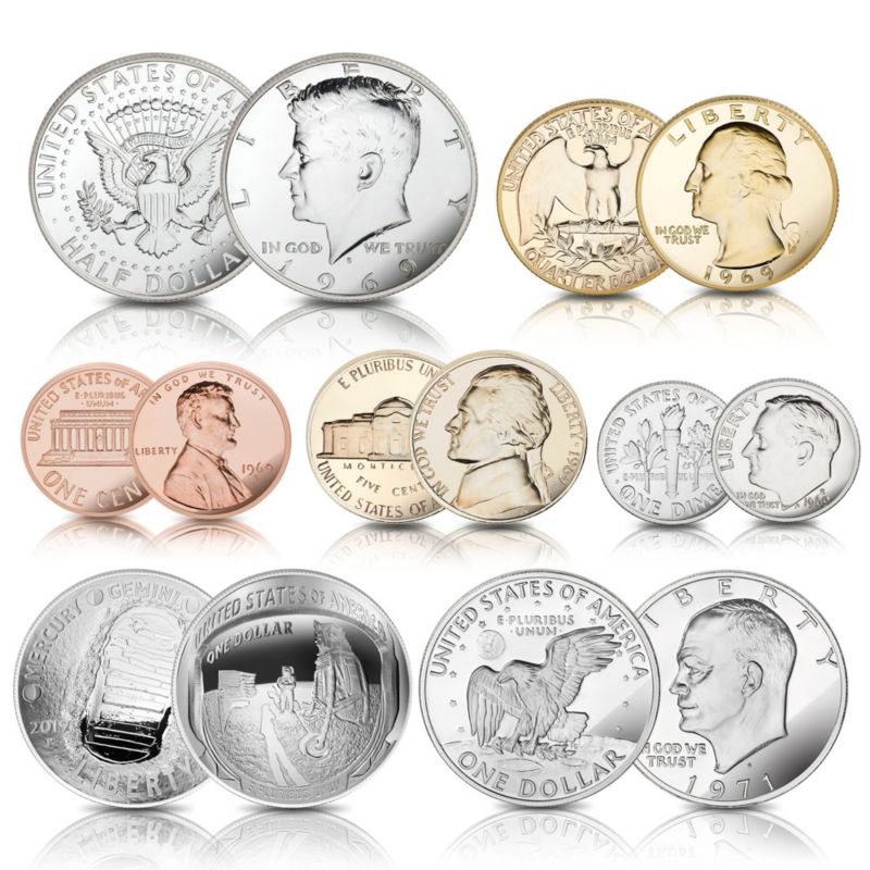 [426-HOC03.01S] The US Mint Moon Landing Proof Coin Set 1969 - 2019