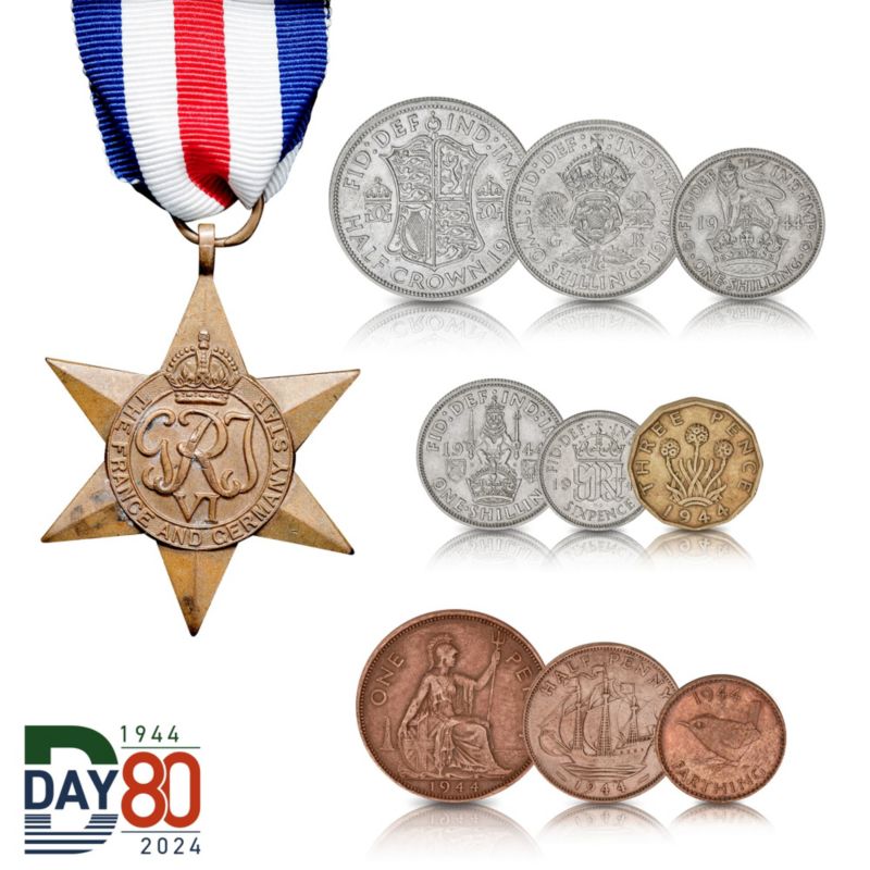 [426-KBC03.06S] The D-Day 80th Anniversary Coin Set - the complete set of original coins from one of the most notabl