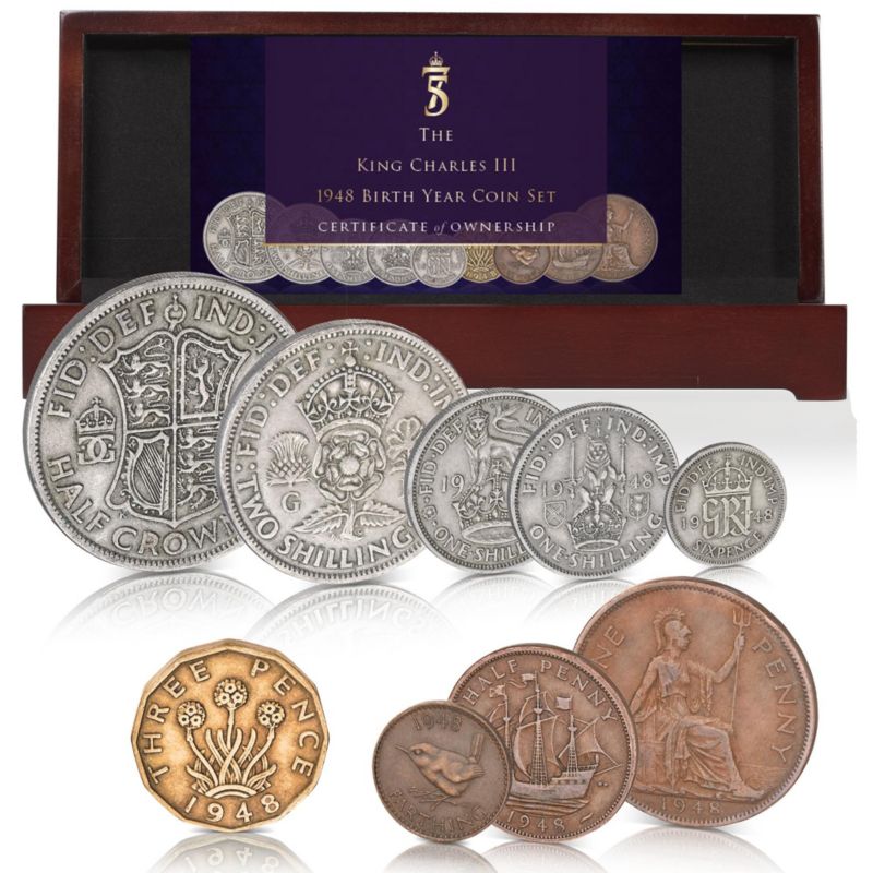 [426-KBC42.01S] The King Charles III 1948 Birth Year Coin Set