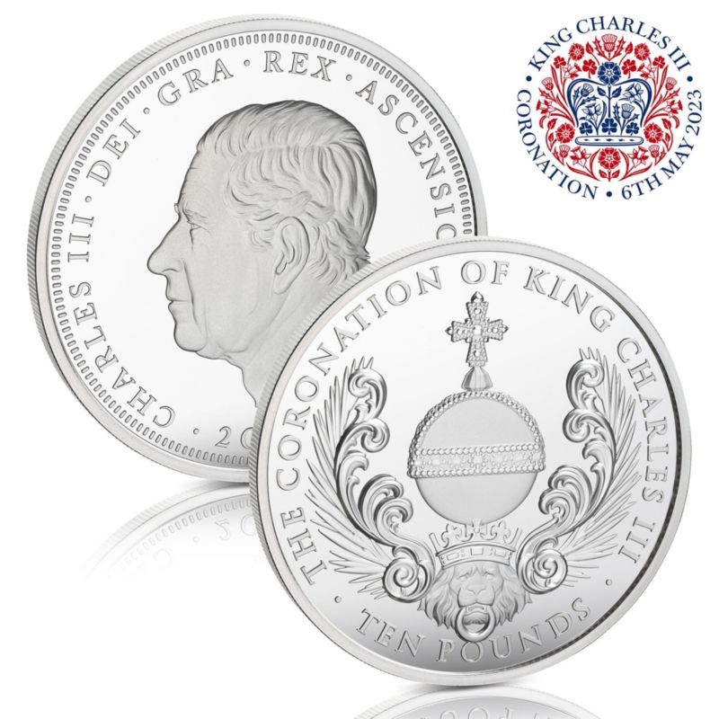 [626-CO395.01S] The King Charles III Coronation Proof £10 Coin in 'supersize' 65mm