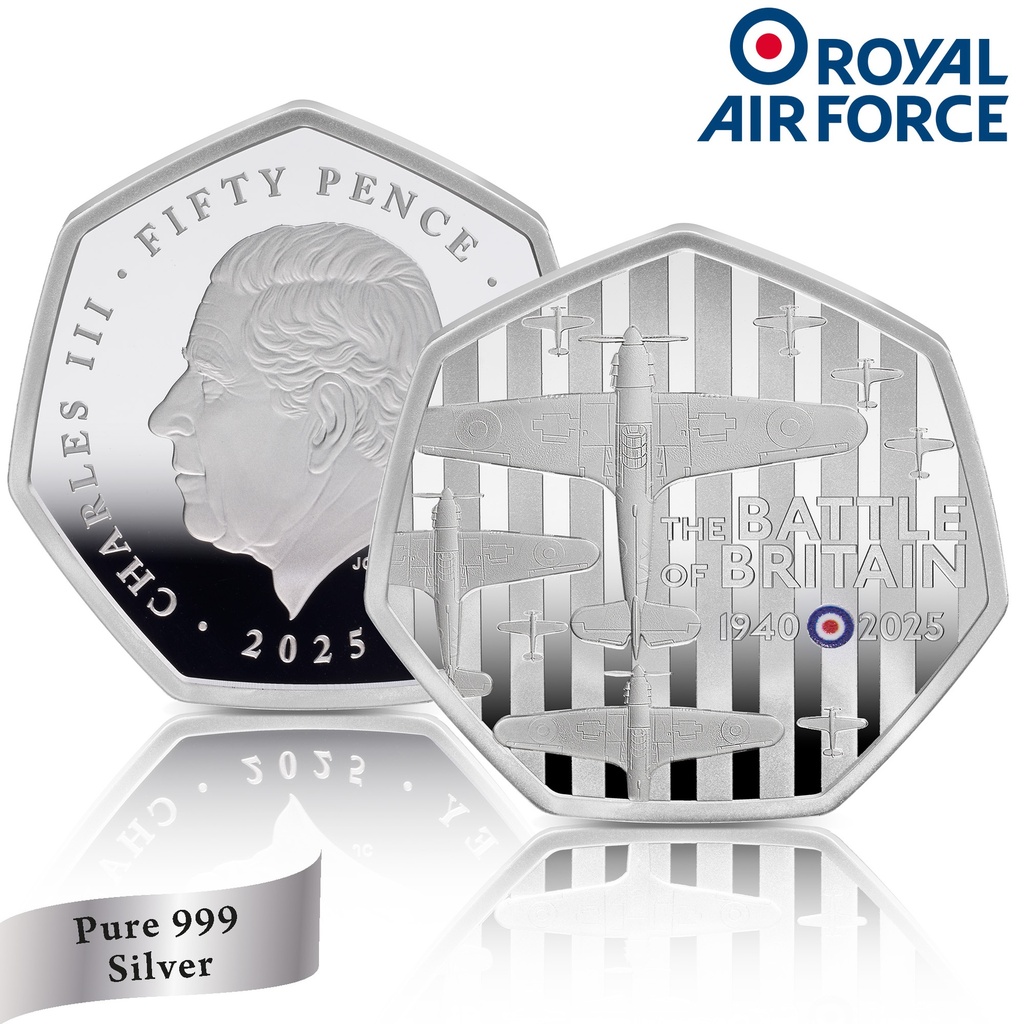 [626-CO421.01S] The Battle of Britain Proof Silver Fifty Pence Coin