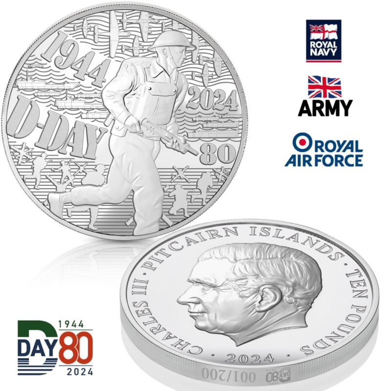 [626-TML03.01S] DDay 80th Ann Proof £10 Set