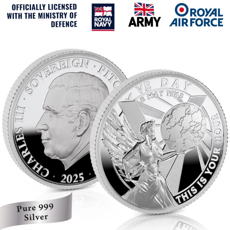 [626-TML08.03S] VE Day 80th Anniversary Silver Sovereign